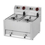 Friteusa electrica de banc cu 2 cuve 380V