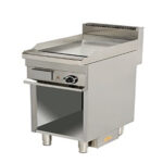 Grill electric simplu cu suprafata cromata lisa si suport
