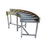 Masa curba inox 1300mm cu bare transportoare.