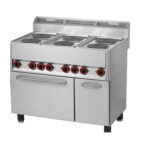 Masina de gatit electrica cu 6 plite si cuptor horeca