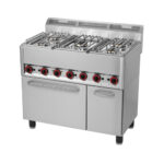 Masina gatit gaz 5 ochiuri 16,8Kw si cuptor electric horeca
