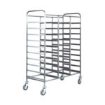 Rastel mobil inox 2x15GN .