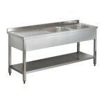 Spalator inox 2 cuve dreapta si picurator