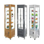 Vitrina verticala cu 5 polite tip grata