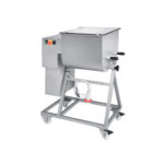 Malaxor pentru carne cu 2 palete, capacitate 25/50 Kg (min/max), constructie inox, cuva cu sistem basculare (110°) pentru o golire usoara, viteza 30rpm, lame detasabile, comutator pe capac, functie de revers, buton de urgenta, putere 1,5 kw, alimentare 220/380V, greutate 79 kg, dimensiuni 800x470x1030hmm. Made in Italy