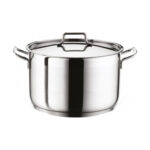 oala inox cu capac adancime medie