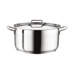 oala inox cu capac adancime mica