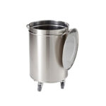 pubela inox cu roti