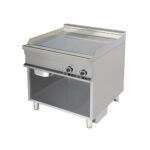 Grill electric dublu pe suport cu suprafata cromata lisa horeca
