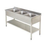 Spalator inox cu 3 cuve